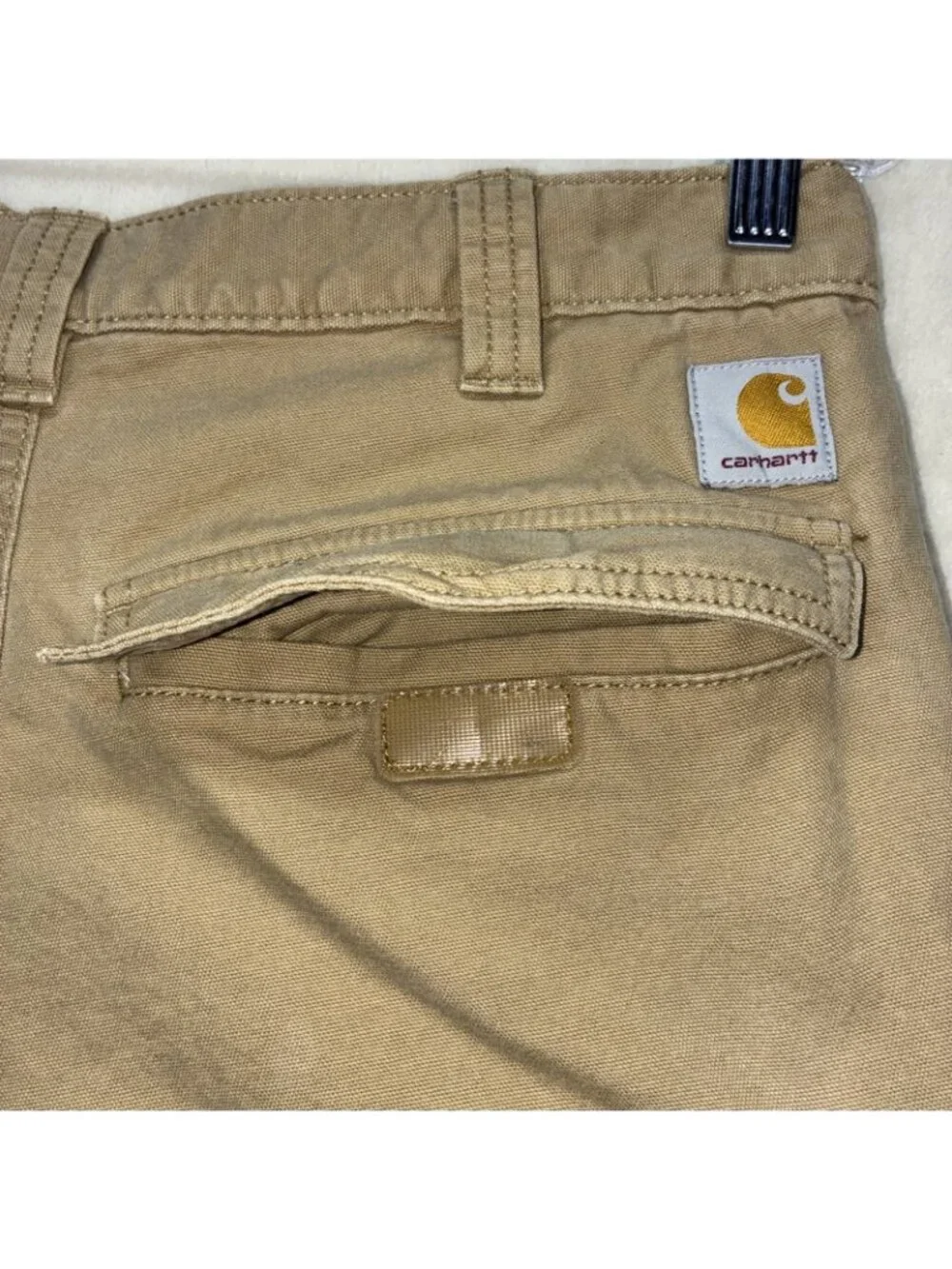 Carhartt RipStop Relaxed Fit Cargo Shorts Khaki Utility Workwear Men 32 #b